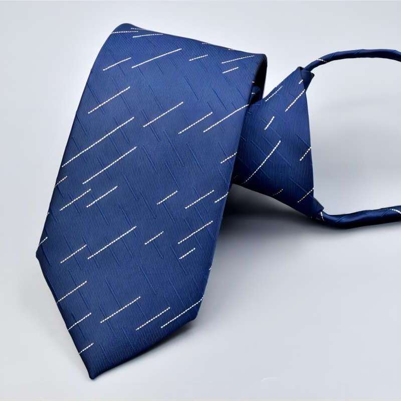 Men's Striped Zipper Tie for Formal Business Work