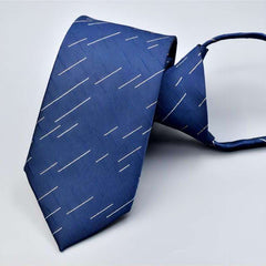 Men's Striped Zipper Tie for Formal Business Work