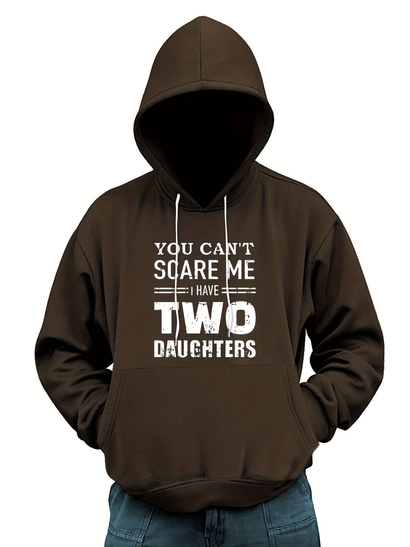 Funny Two Daughter Letter Print Hoodies For Men Graphic Sweatshirt