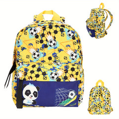 Children's Panda Football Pattern Backpack
