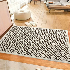 Soft Geometric Area Rug Non Slip Washable - Living Room Rug