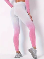 Gradient High Waist Yoga Tight Pants