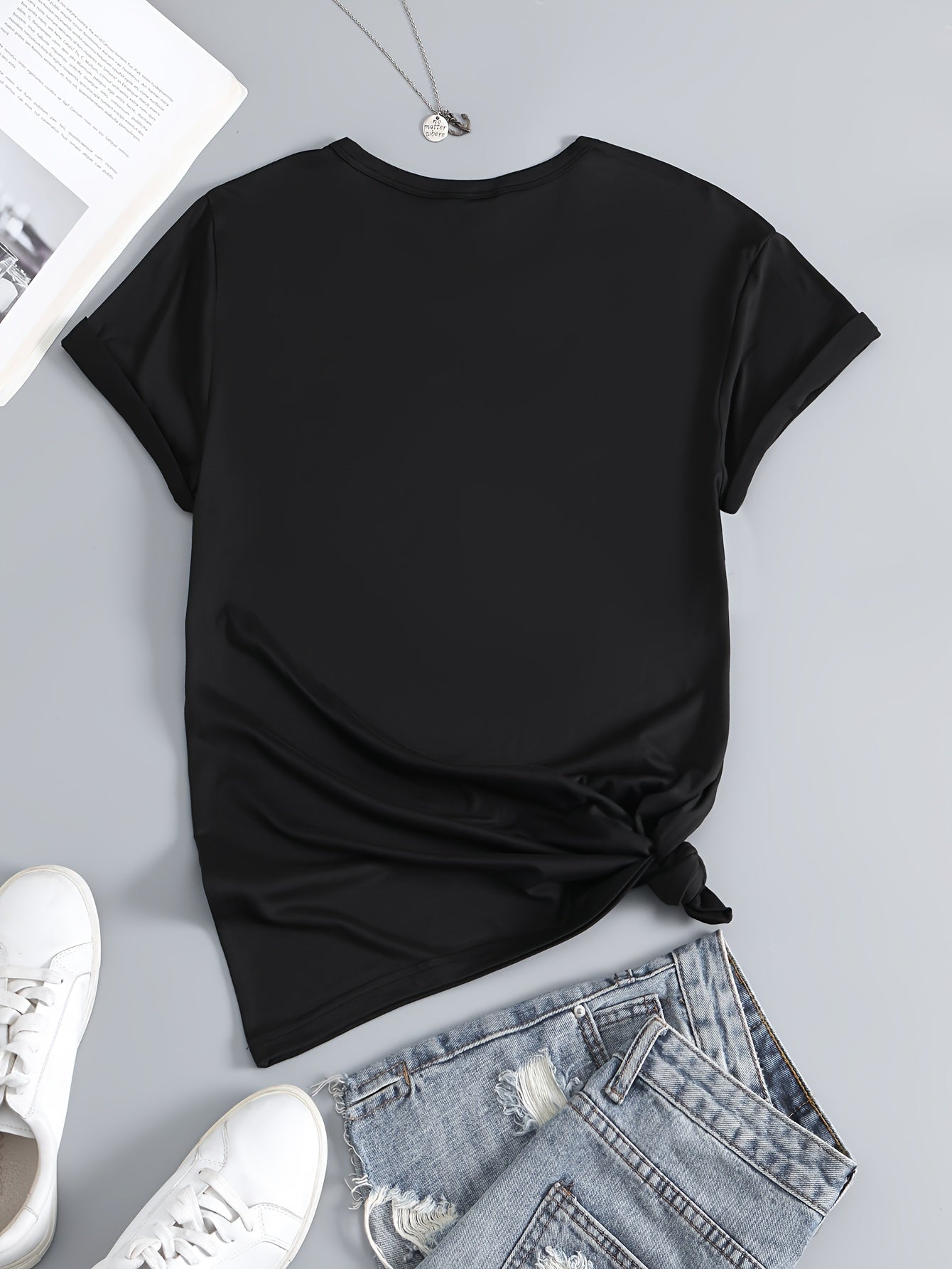 Baseball Graphic Short Sleeve Sports T shirt Round Neck