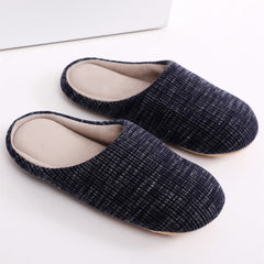 Men's Cozy Striped Slides Soft Plush Slippers