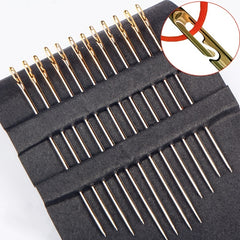 Stainless Steel Sewing Needles Set with Side Hole, Household Sewing Supplies