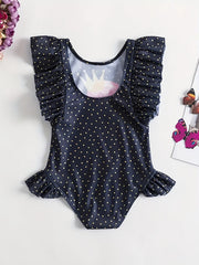 Girl's Animal Print Tankini Ruffle Swimsuit