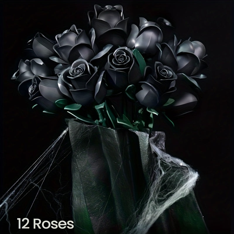 Rose Bouquet Building Blocks Set Gothic Valentine's Decoration 1000pcs