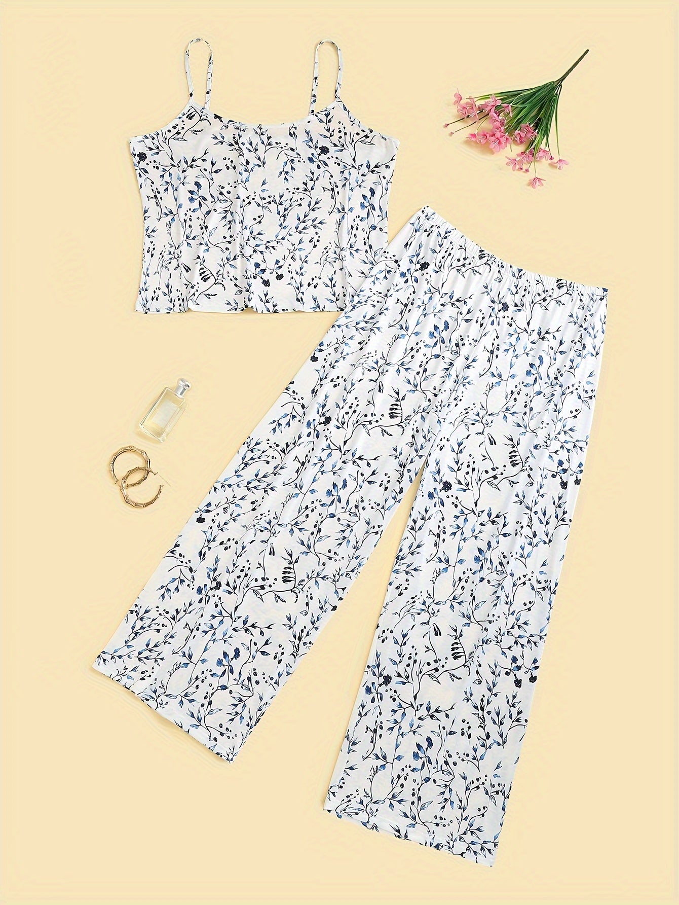 Daisy Print Cami & Pants Lounge Set