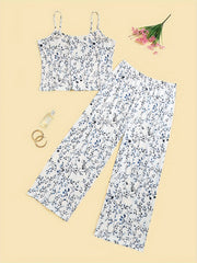 Daisy Print Cami & Pants Lounge Set