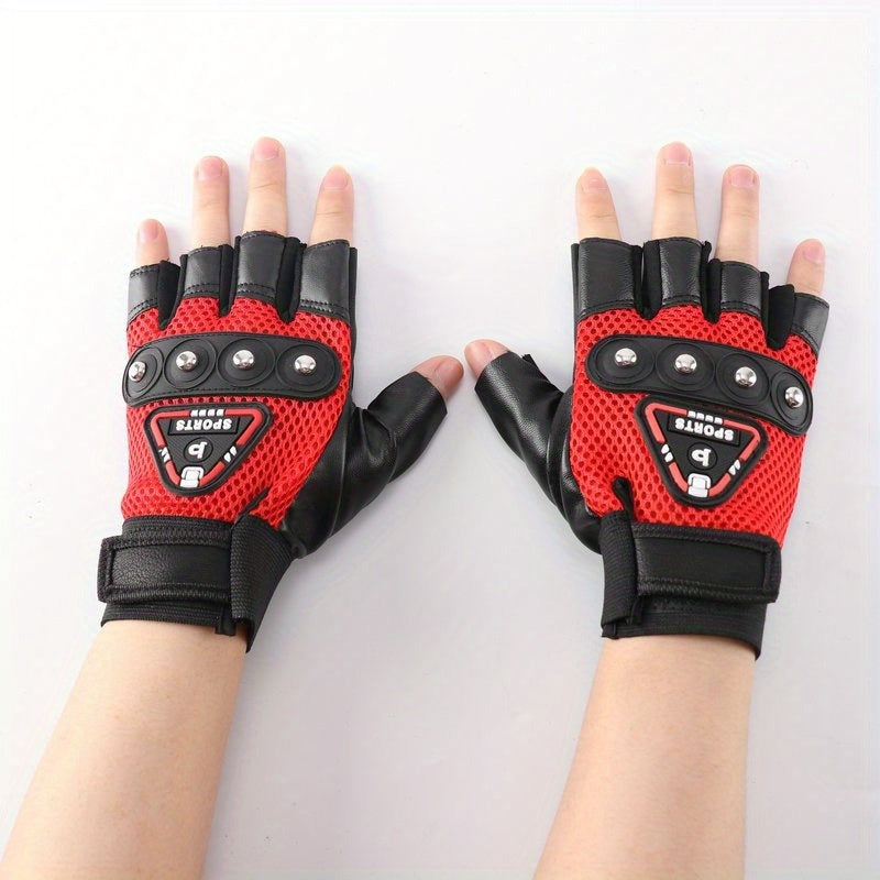 Breathable Fingerless Gloves for Men Ideal for Cycling Off Road Motorcycling