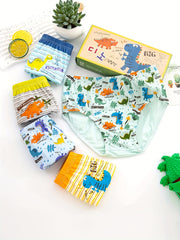 5pcs Boy's Cotton Triangle Panties Multiple Colors Elastic Waist Underwear