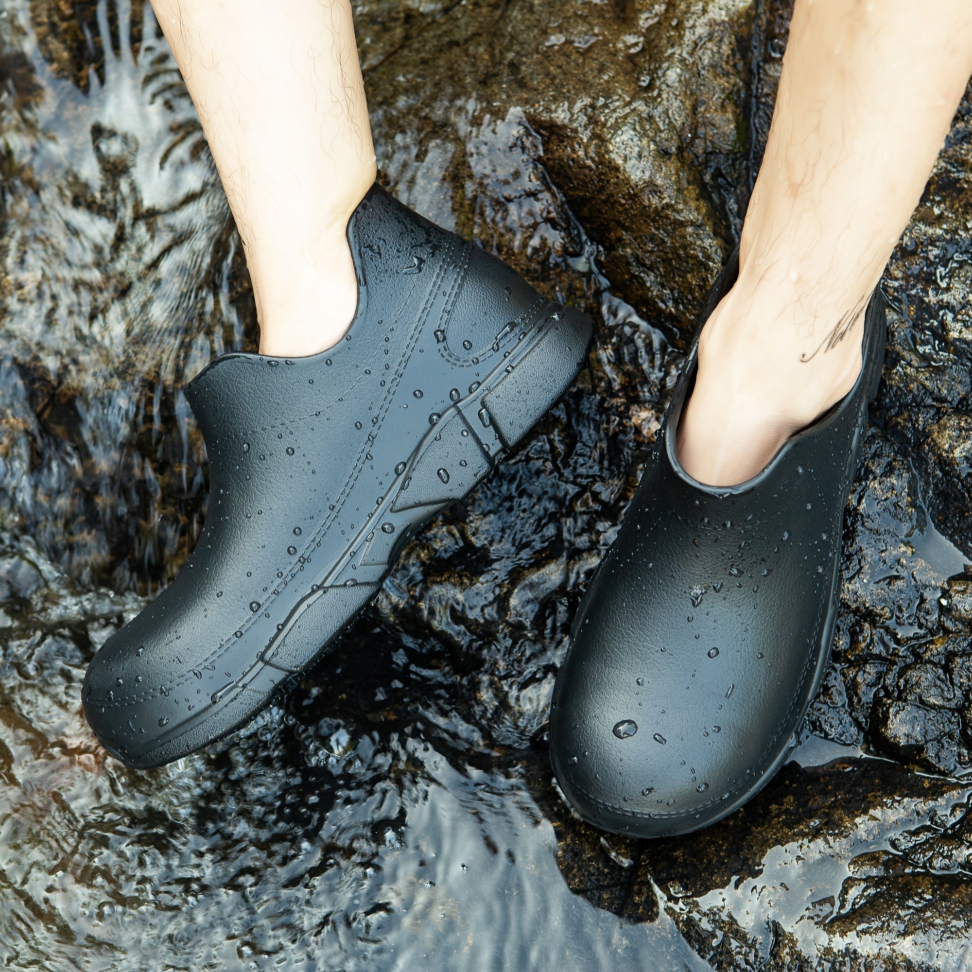 Men's Waterproof Chef Shoes Non-slip Oil-proof Work Shoes