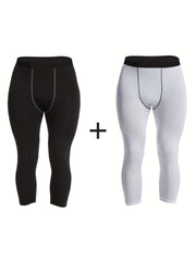 Men's Active Compression Pants Moisture Wicking Base Layer