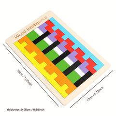 Wooden Blocks Puzzle Brain Teaser Toy 3D Building Blocks Game