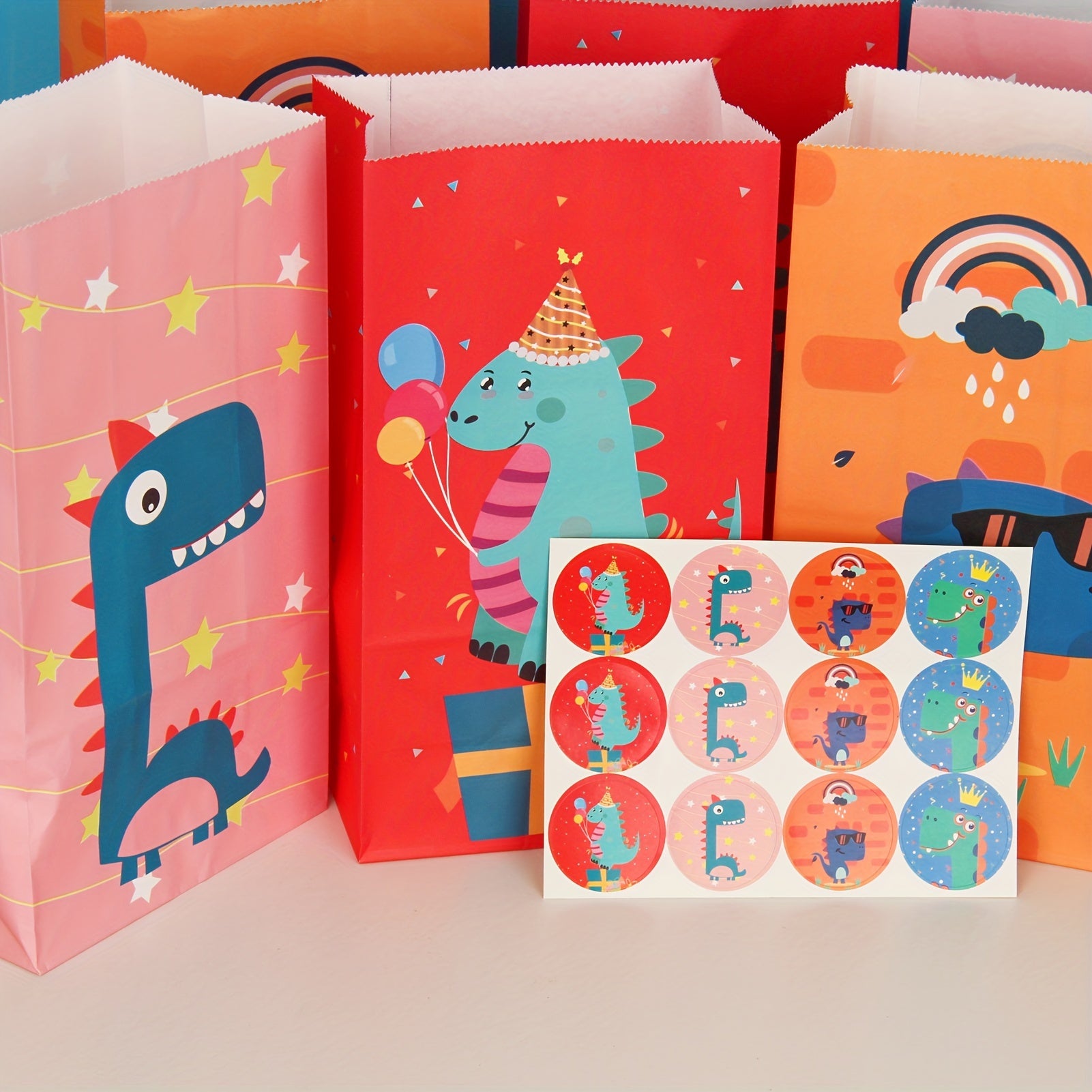 12pcs Dinosaur Party Gift Bags Dinosaur Party Favor Bags
