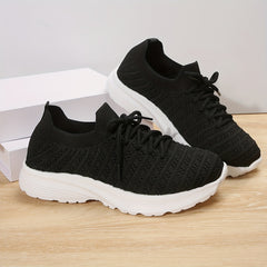 Women's Breathable Athletic Sneakers Lace up Running Shoes