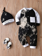 Baby Boys Tie Dye Long Sleeve Romper