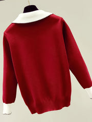 Long Sleeve Collar Sweater for Women