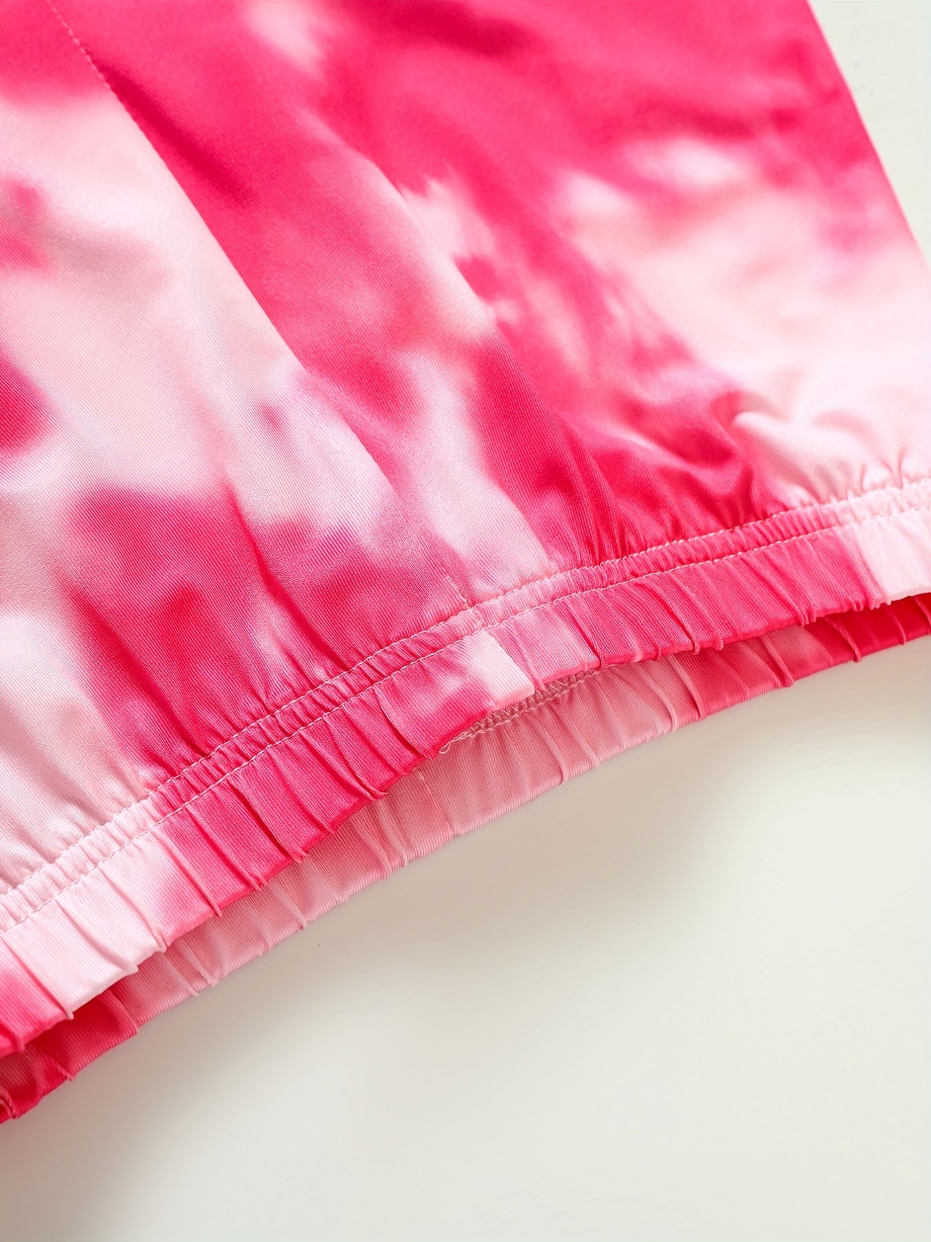 Girls' Tie Dye Print Sports Shorts Set