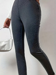 Women's Plus Solid Fleece High Rise Leggings