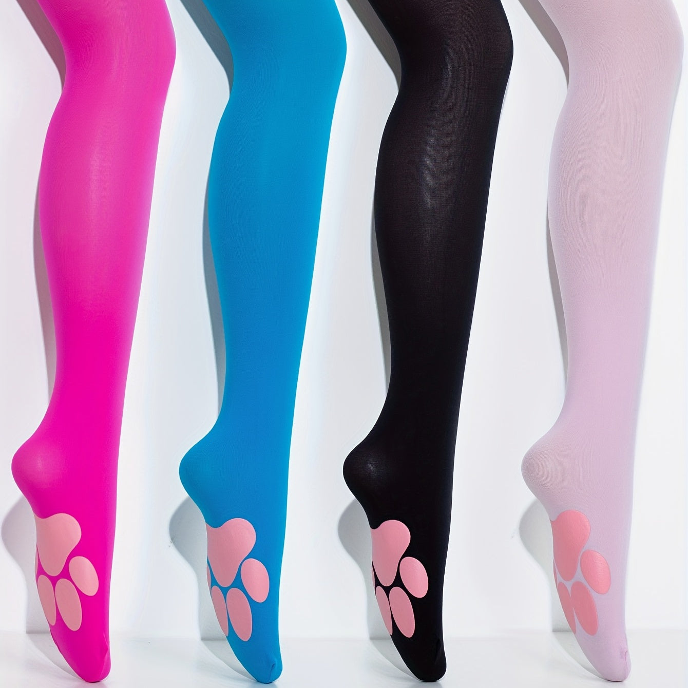 Bear Paw Print Socks Y2K Over The Knee Women's Stockings