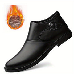 Men's Plush Monk Strap Ankle Boots Outdoor Casual Boots