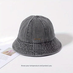 Denim Bucket Hat Men's Women's Versatile Retro Basin Hat
