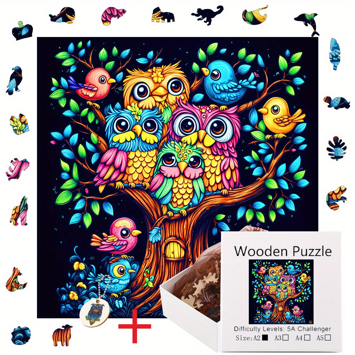 Tree Owl Hot Wooden Puzzle for Age 3+