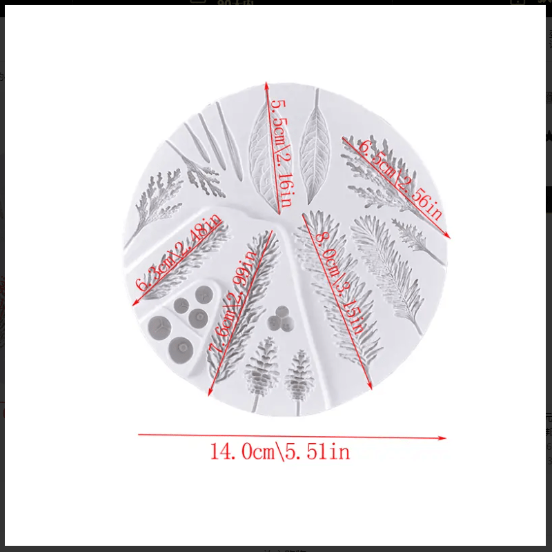 Leaf Small Plant Silicone Fondant Cake Decorating Molds