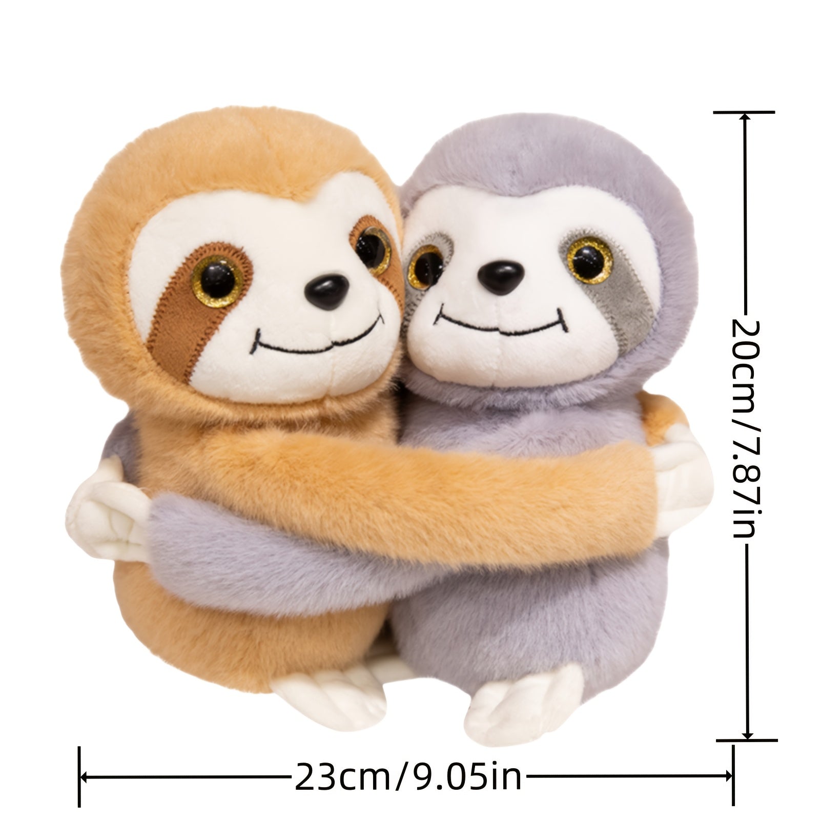 Hugging Sloth Brothers Two piece Set Plush Toys Simulation Sloth Plush Animal