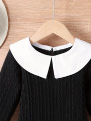 Girls' Colorblock Long Sleeve Dress for Party