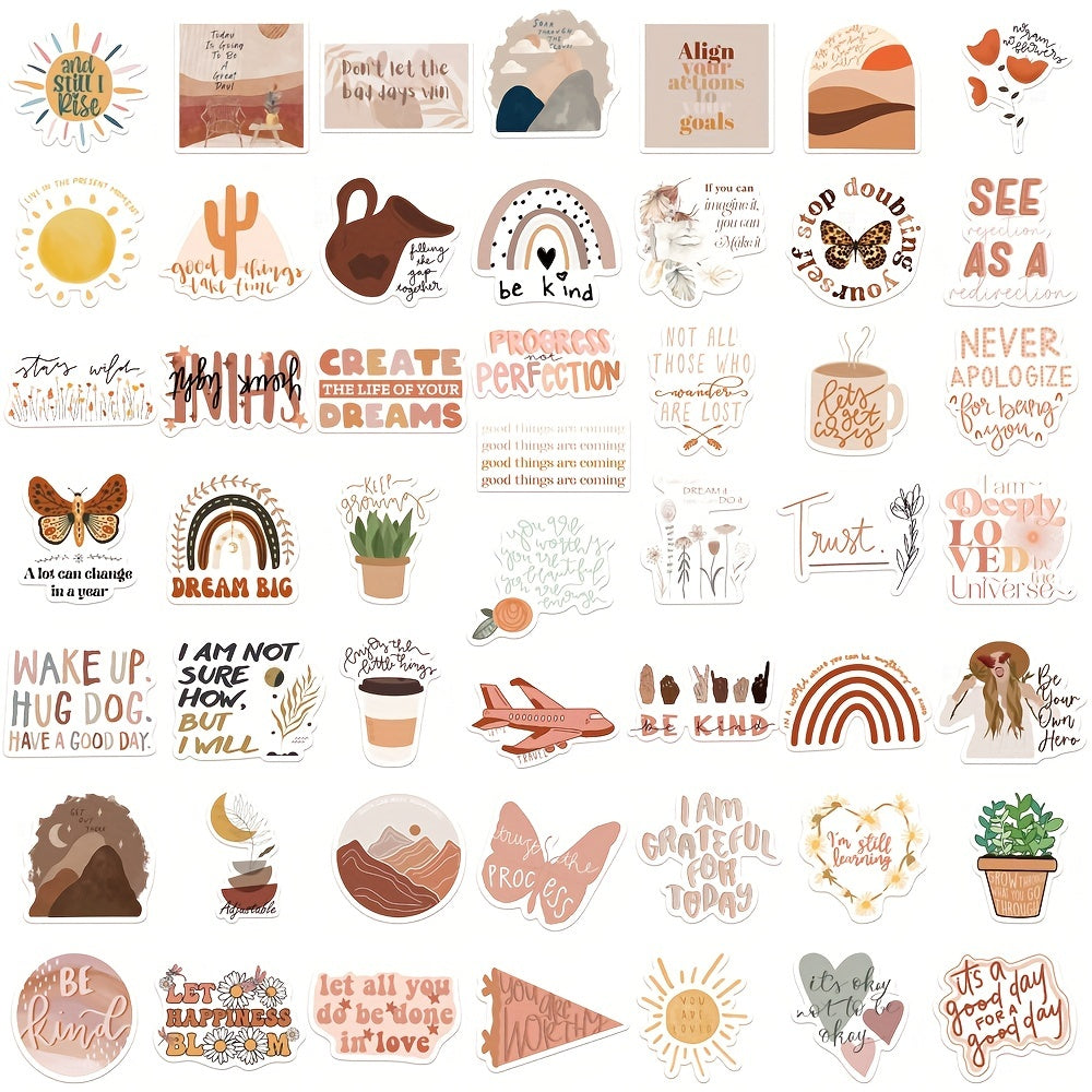 Boho Quote Stickers Waterproof Laptop Skateboard Guitar DIY Gift