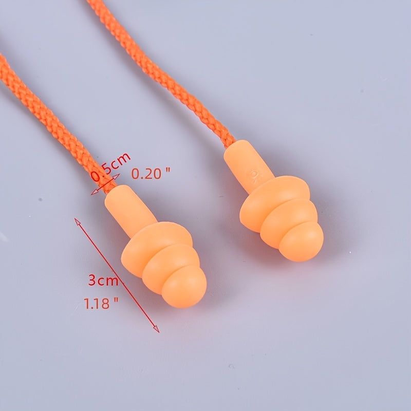 Silicone Earplugs with Waterproof Box Noise Reduction