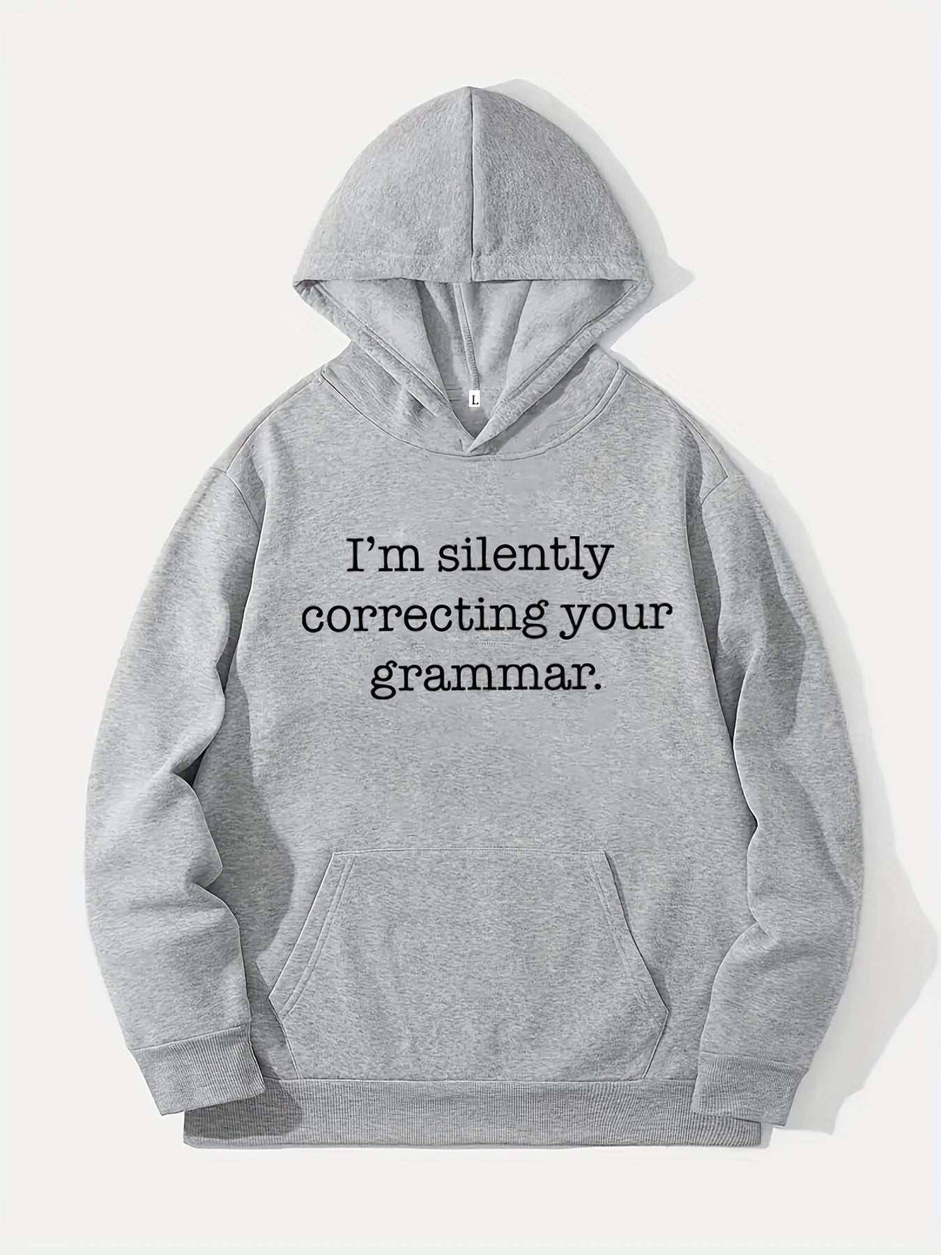 Funny Slogan Print Hoodie for Men