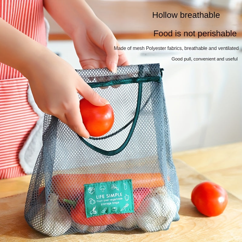 Hanging Vegetable & Fruit Mesh Storage Bag Lightweight Versatile Bag
