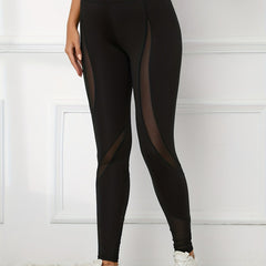 High Waist Mesh Yoga Leggings Stretchy Activewear for Fitness
