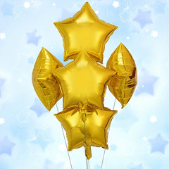 5pcs 18 inch Pentagram Birthday Party Balloons Set