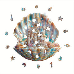 Wooden Jigsaw Puzzle Pearl Castle 1 Unique Animal Shaped Brain Teaser