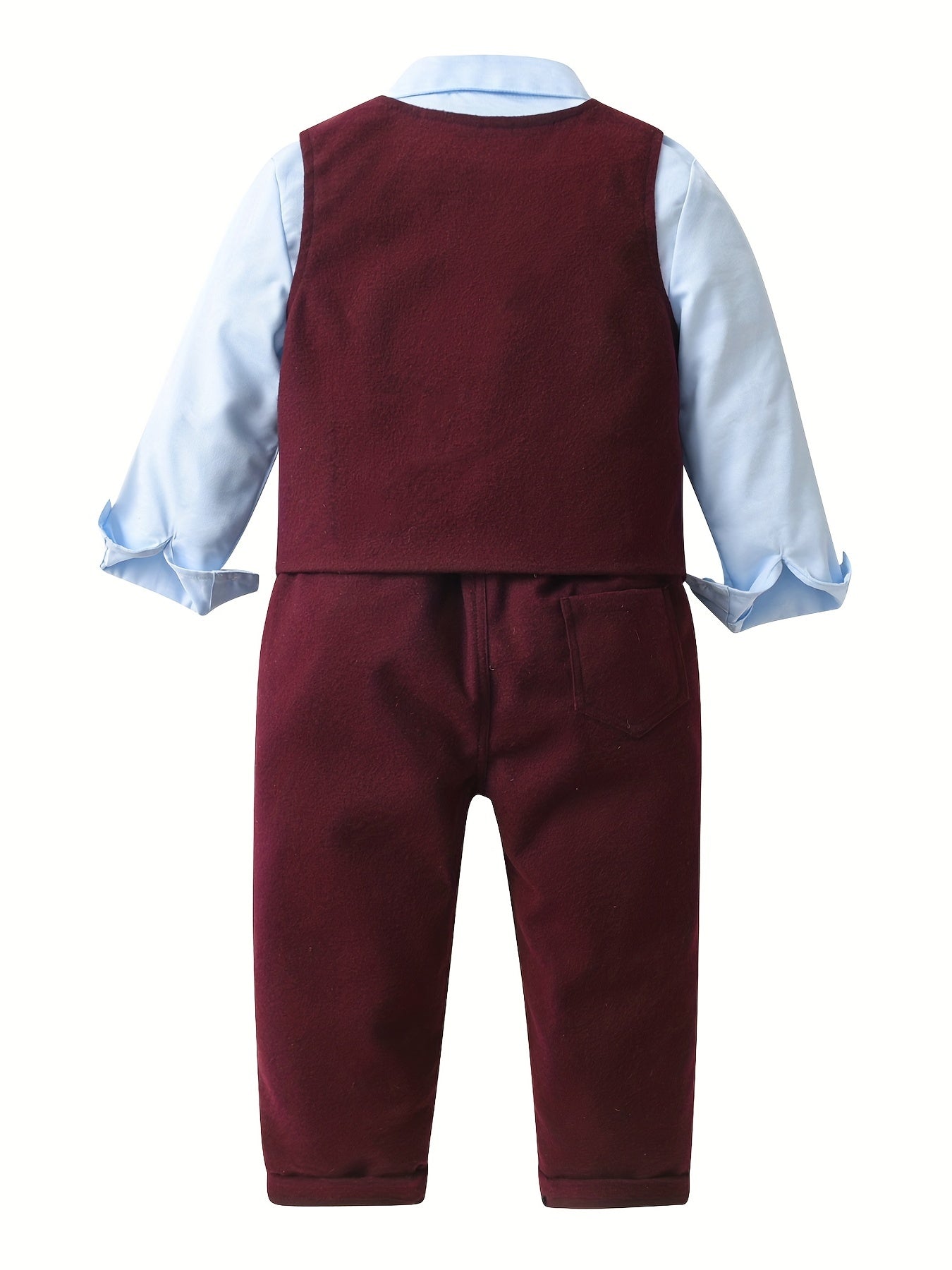 Boys Formal Outfits with Bowtie, Shirt, Pants, Vest