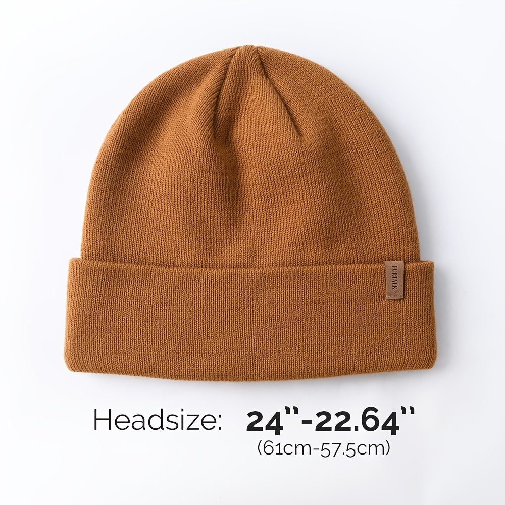 Knitted Hat Beanie For Men Women Cuffed Plain Skull Hat