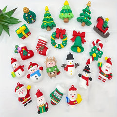 3 Cartoon Keychains Gift Bag Fillers Christmas & Holiday Decorations