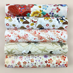 5pcs Beige Bronzing Cotton Fabric for DIY Dolls and Purses
