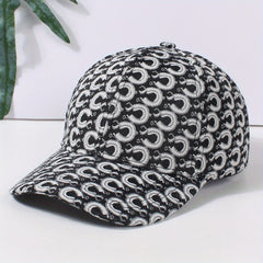 Geometric C Jacquard Baseball Cap Hip Hop Dad Hats Vintage Adjustable Sun Hats