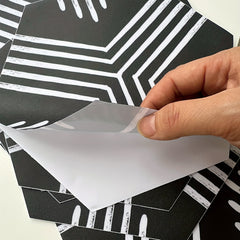 7pcs Hexagonal Floor Tile Sticker Waterproof PVC Easy Peel and Stick