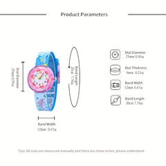 Cartoon Rainbow Little Horse Children's Watch Bee Dolphin Silicone Quartz Watch