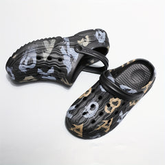 Women's Graffiti Clogs Hollow Out Garden Shoes Outdoor Shoes