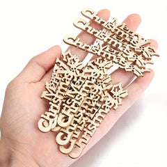 10pcs Merry Christmas Hanging Ornaments Wooden Letter Crafts DIY Home Decor Xmas