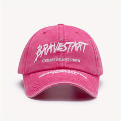 Retro Embroidered Baseball Cap Adjustable Soft Top Hat