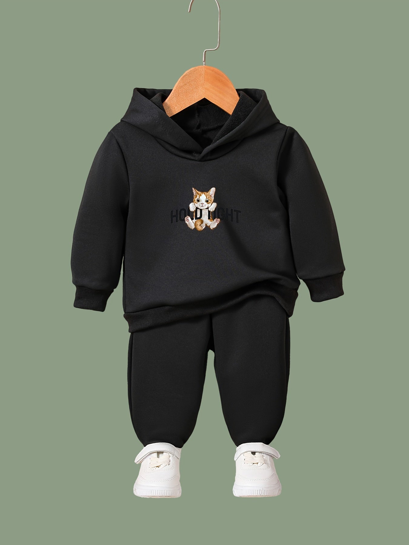 Cat Pattern Long Sleeve Hoodie for Girls