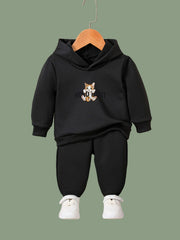 Cat Pattern Long Sleeve Hoodie for Girls